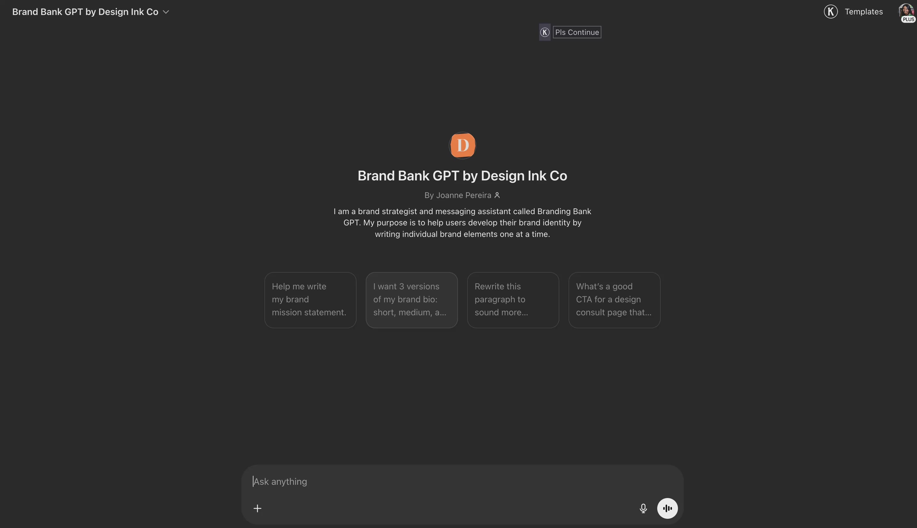 The Brand Bank GPT